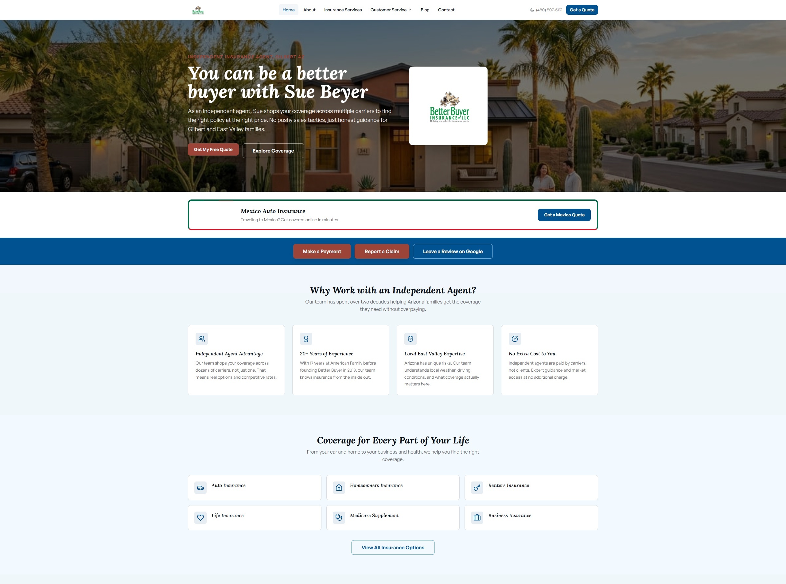 Better Buyer Insurance website screenshot