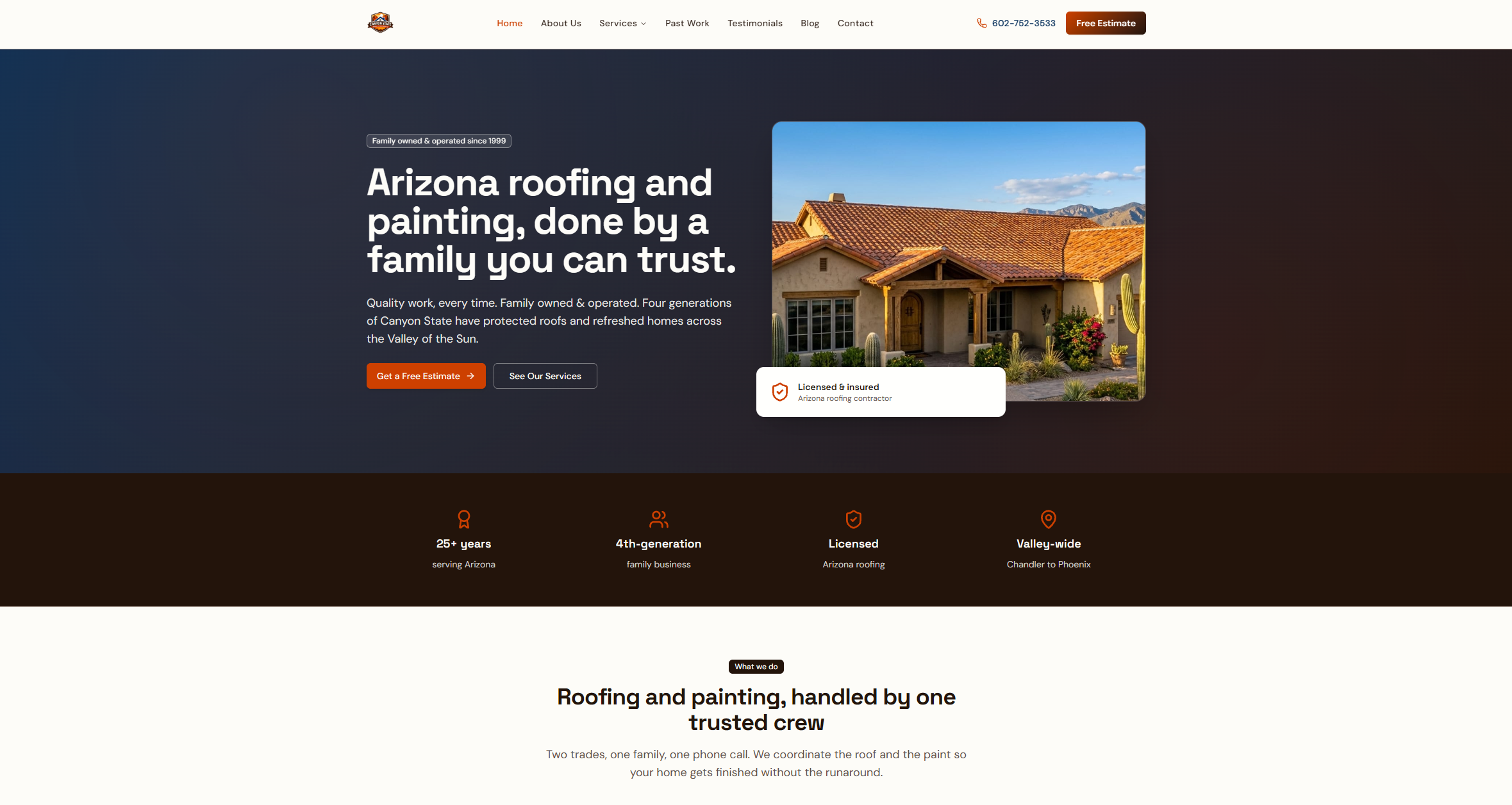 Canyon State Home Improvements website screenshot