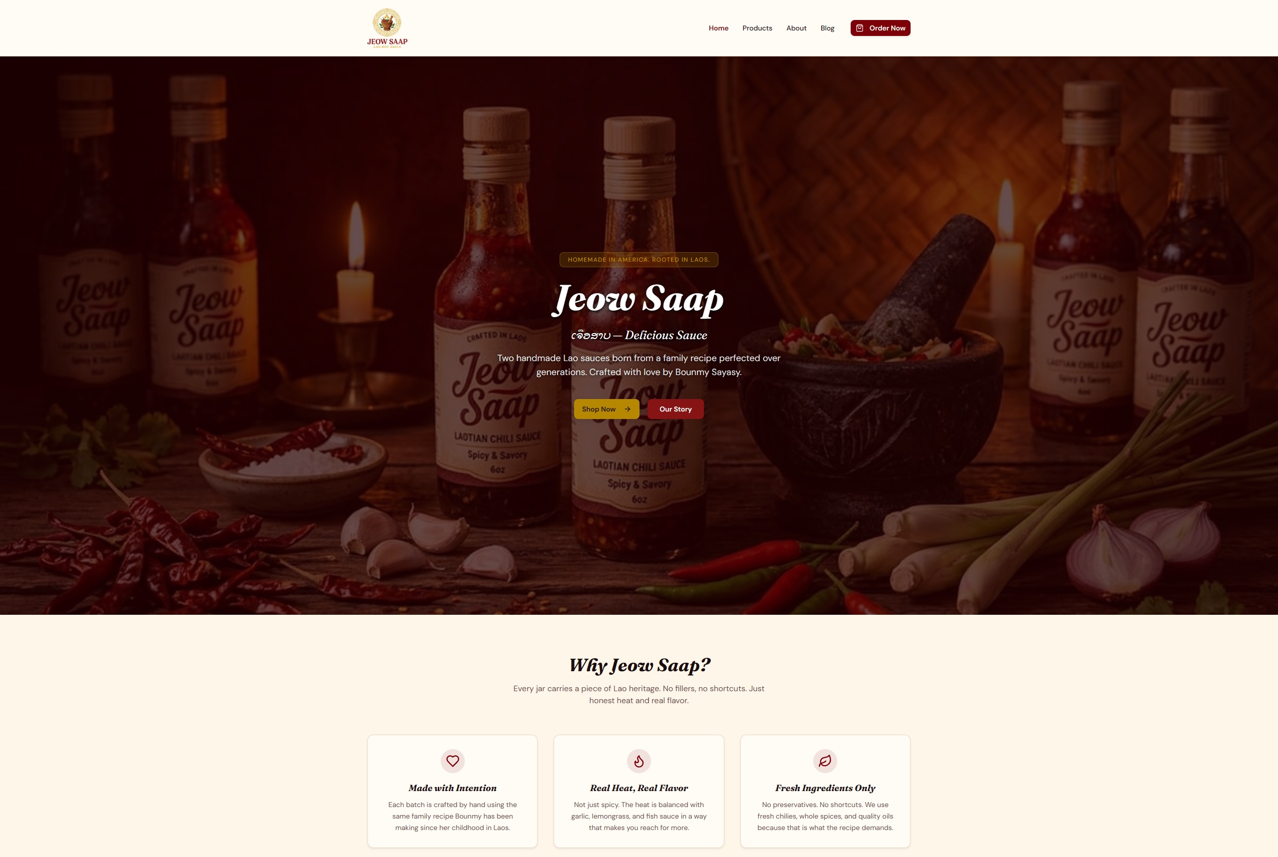 Jeow Saap website screenshot