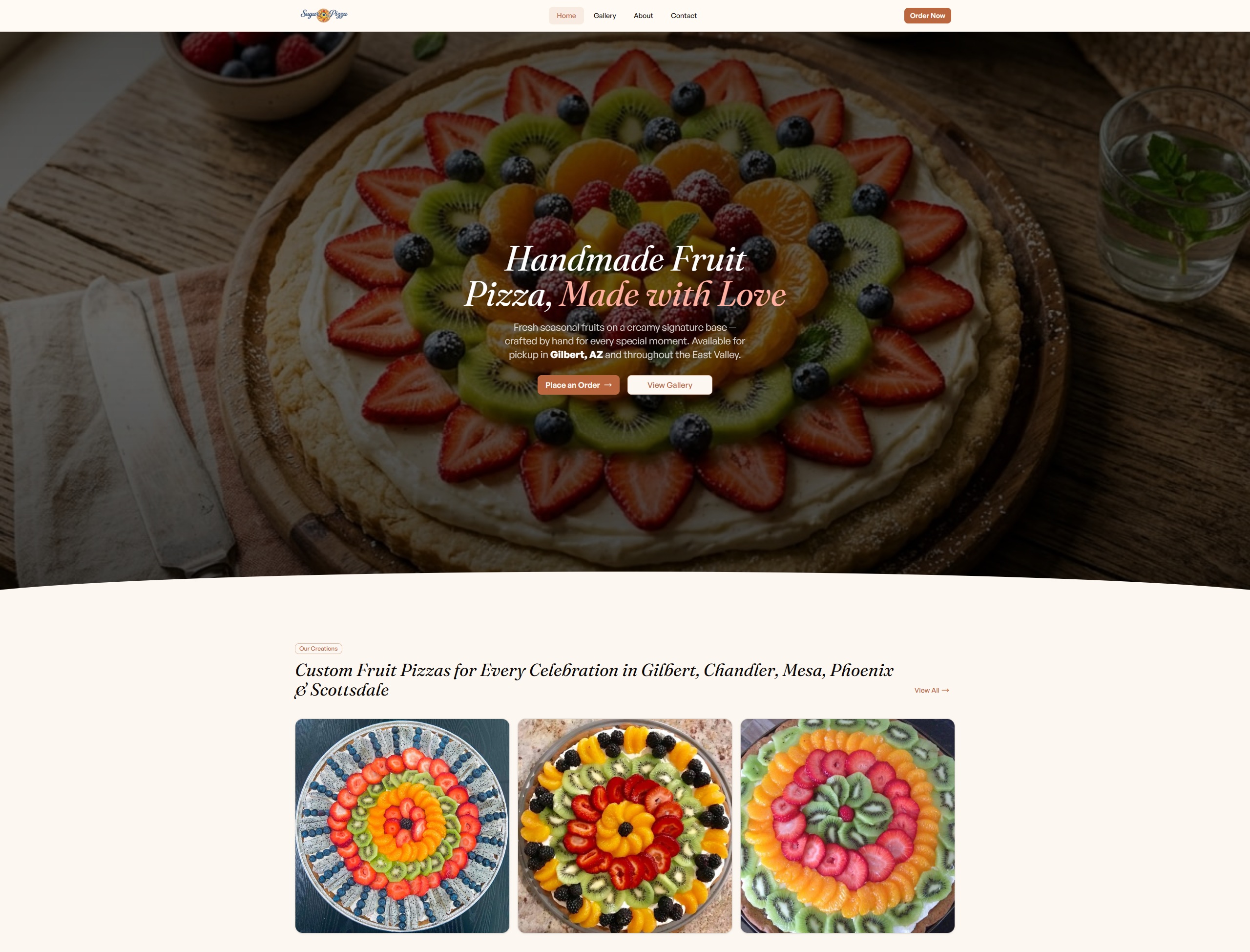 Sugar Pizza website screenshot